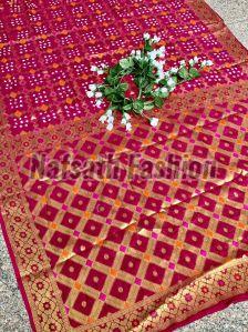 Zari Work Bandhani Silk Saree