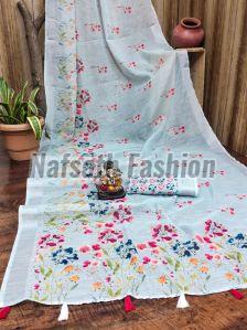 Ladies Digital Printed Cotton Saree