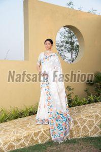Jamdani Pure Cotton Printed Saree