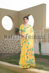 Jamdani Pure Cotton Printed Saree