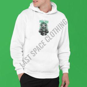Mens Premium Quality White Punk You Printed Fleece Hoodie
