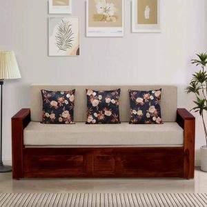 3 Seater Teak Wooden Sofa