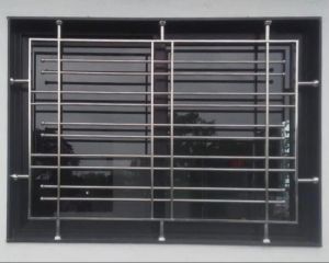 Mild Steel Silver Window Grill
