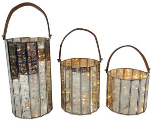 14 Inch Iron Glass Decorative Lanterns
