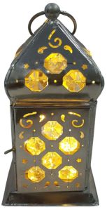 16 Inch Iron Glass Decorative Lantern