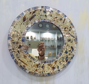 40 Inch Round MDF Glass Mosaic Wall Mirrors