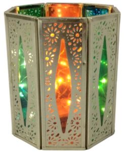 6 inch iron votive teal light candle holders