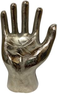 Aluminum Silver Home Decor Human Hand