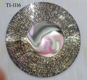 Round Glass Mosaic MDF Wall Mirrors