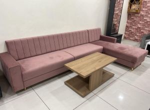 Luxury Pink 4 Seater Sofa Set