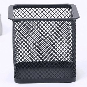 Black Square Metal Pen Holder