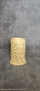 6 Inch Round Wooden Pen Holder