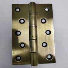 5x1.1/8x5/32 Inch Golden Chrome Finish Brass Railway Hinges
