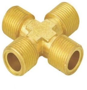 Brass Four Way Male, For Plumbing Pipe