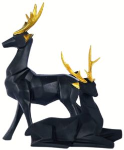 Black & White Creative Deer Statue
