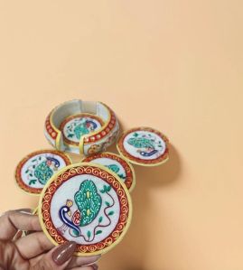 Printed Marble Tea Coaster Set