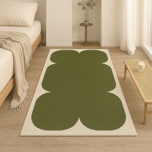 Green Hand Tufted Woolen Carpet