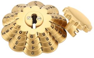 89.3mm Gold Aluminium LM2 Safe Combination Number Lock