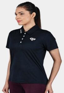 Ladies Black Polo T-Shirts