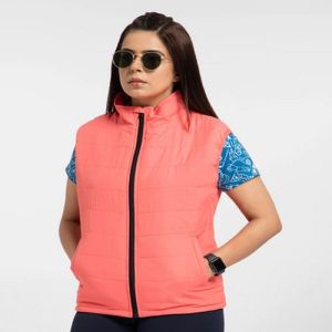 Ladies Sleeveless Pink Sports Jacket
