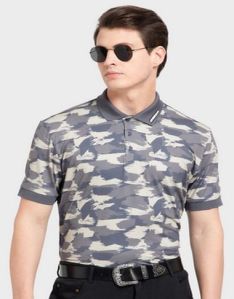 Mens Brush Camo Olive Polo T-Shirts