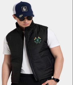Mens Sleeveless Black Sports Jacket