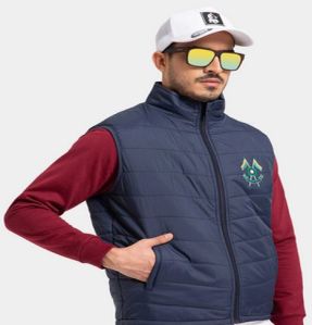 Mens Sleeveless Blue Sports Jacket