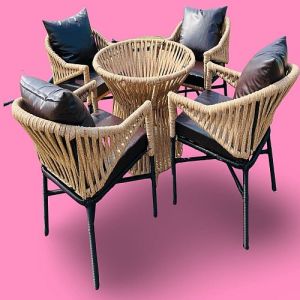 Nomad Cord Four Seater Table Chair Set