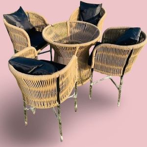 Sereni Weave Outdoor Four Seater Table Chair Set