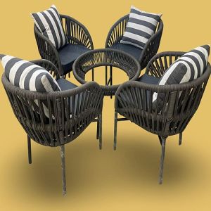 Terra Twine Series Four Seater Table Chair Set