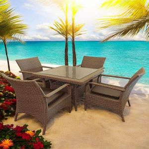 The Palm Patio Four Seater Outdoor Dining Set
