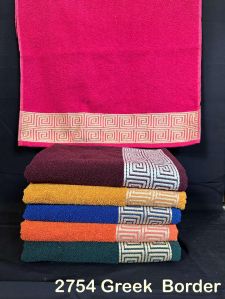 Multicolor Greek Broder Cotton Bath Towel
