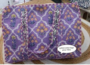 Quilted Printed Cotton Hand Bags