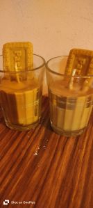 Chai Biscuit Design Glass Candle