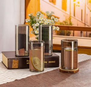 4 Pieces Transparent Juice Glass Set