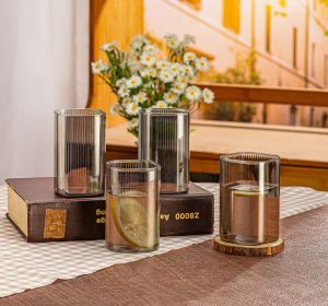 4 Pieces Transparent Juice Glass Set