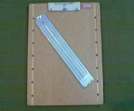 4 Line 37 Cells Braille Writing Slate With Fixed Clamp Board