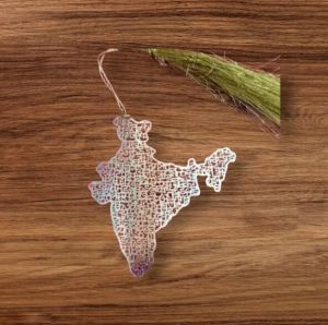 India Map Design Metal Bookmark