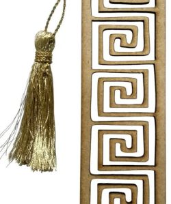 Minimalist Wooden Bookmark with Design