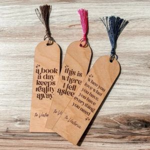 Natural Wood Bookmark for Books