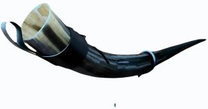 500 Ml Natural Drinking Horn with Belt Loop