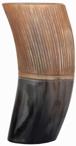 500 Ml Natural Striped Horn Drinking Glass