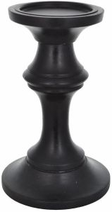 Black Wooden Candle Holder Set