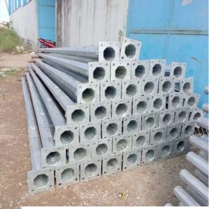 Grey Street Light Pole