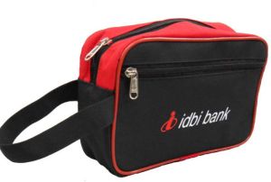 Black Red Polyester Small Kits Bags