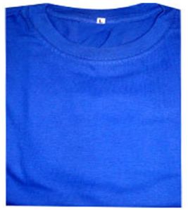 Blue Round Neck Cotton T Shirts