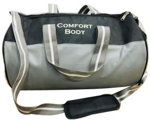 Grey Polyester Duffle Gym Bags