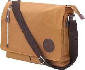 Light Brown Leather Office Sling Bags