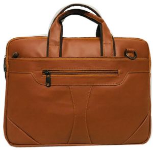 Men Brown Leather Office Bags