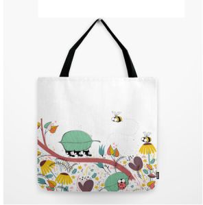 White Cotton Loop Handle Carry Bags